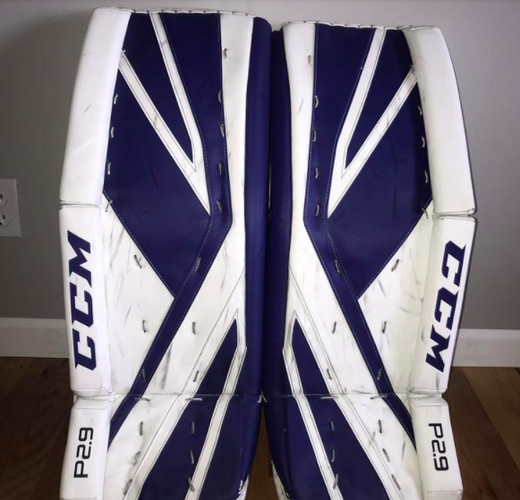 Blue 31 + 1 CCM Premier P2.9 Goalie Leg Pads