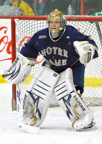 Used Notre Dame 35"+1 Vaughn Velocity V3 7500 Goalie Leg Pads Pro Stock