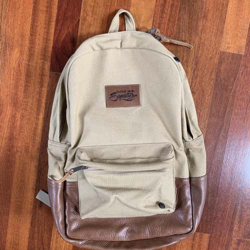 Red Bull Signature Leather Canvas Backpack Same As Paul Rabil’s