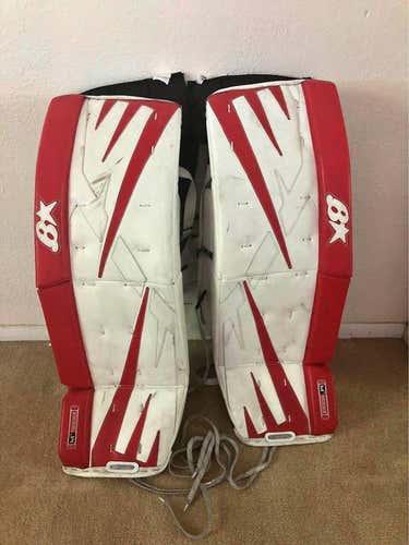 Red Used Senior 34+2" Brian's M Series Goalie Leg Pads (Used Twice)