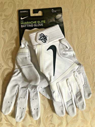 Nike Huarache Elite Batting Gloves  Size XL Color White  Style PGB660 102