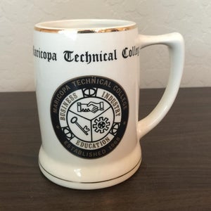 Maricopa Technical College (Gateway Community) SUPER VINTAGE 1970's Collegiate Scroll Stein Mug!
