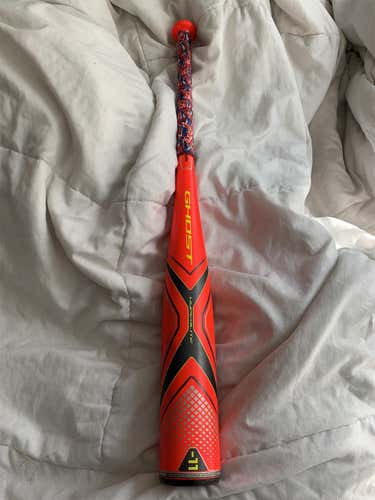 Kid Pitch (9YRolled 2019 Composite Ghost X Hyperlite (-11) 17 oz 28" Bat