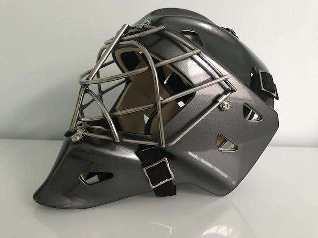 KIVER Pro Custom Goalie Mask "Prof Fully Refurbished" approx M/L 22.5 - 23.5" +/- ish