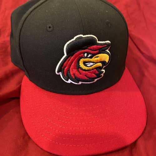 MiLB Rochester Red Wings #52 Team Issued Black Adult 7 1/4 New Era