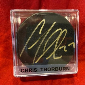 Chris Thorburn Signed / Autographed Hockey Puck - Penguins Sabres Thrashers Jets Blues