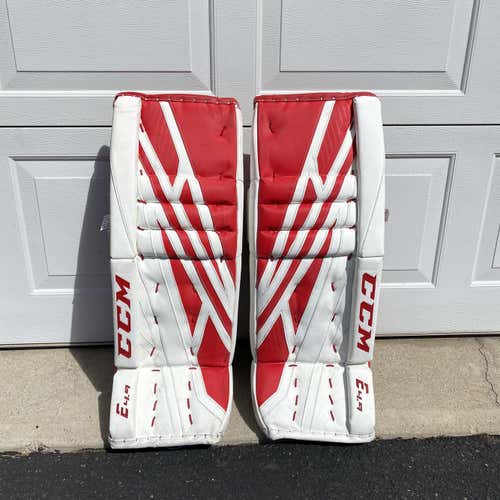 Red Intermediate 30" CCM Extreme flex 4.9 Goalie Leg Pads