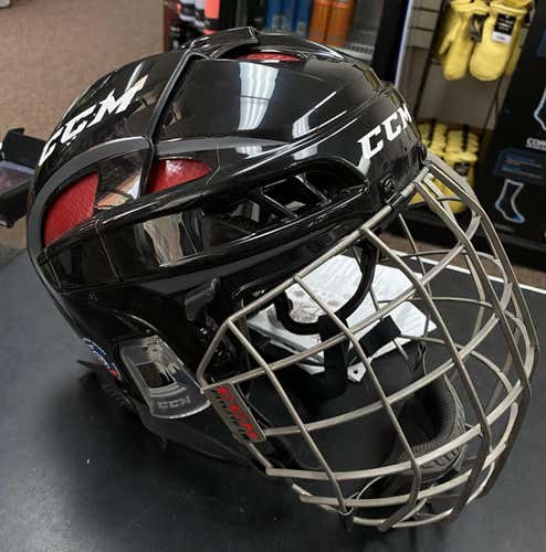 New Black w/ Red Trim Large CCM Fitlite Helmet