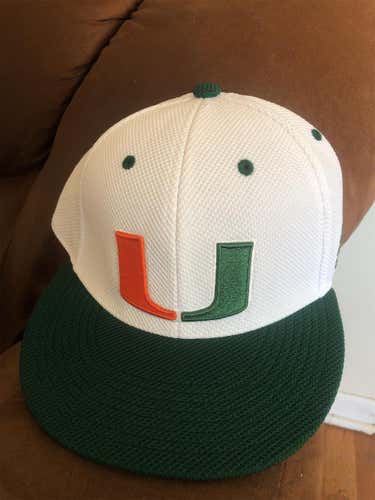 Miami Hurricanes Adidas NCAA Fitted 7 1/4