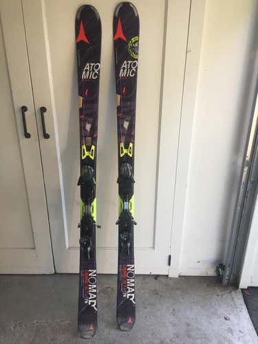 Used Men's 2014 Atomic All Mountain Nomad Crimson Ti Skis With Bindings Max Din 14