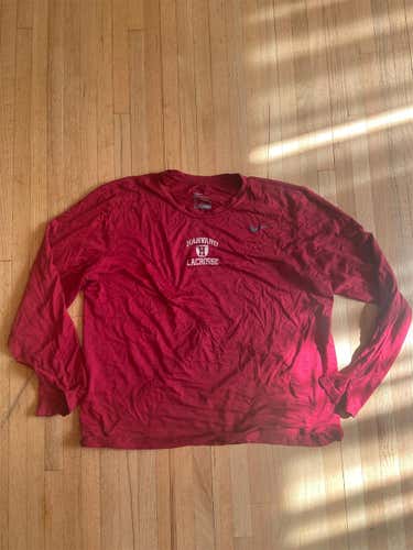 Team Issued Harvard Men’s Lacrosse Long Sleeve Workout/practice Shirt