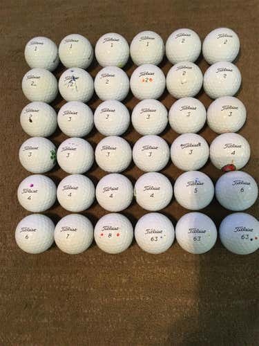 White Used Titleist Pro V1 36 Pack (3 Dozen) Balls
