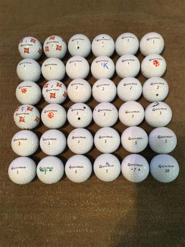 White Used TaylorMade TP5 36 Pack (3 Dozen) Balls