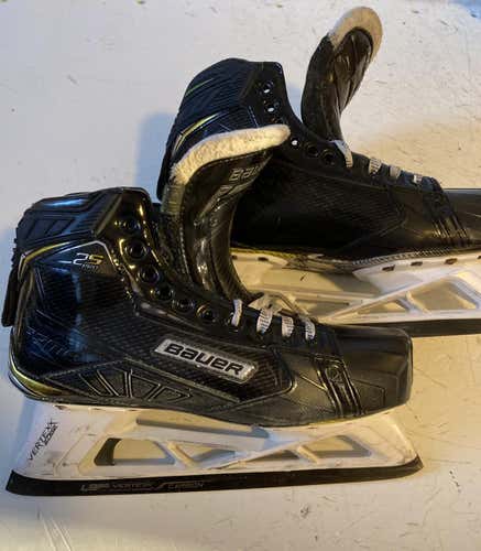 Used Senior Bauer Supreme 2s Pro Hockey Goalie Skates Regular Width Size 9