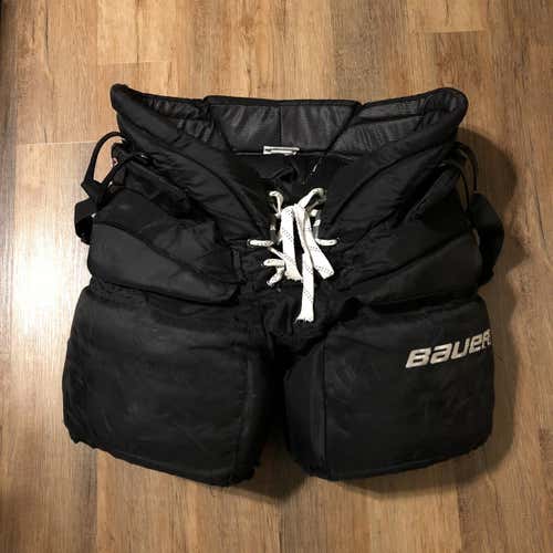 Black Senior Large Bauer Pro Stock Goalie Pants