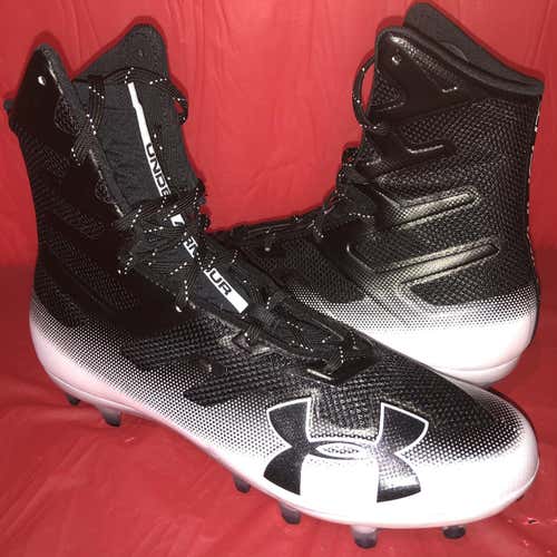 Black Men's Molded Cleats High Top