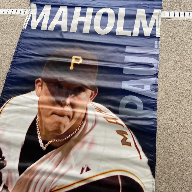 Paul Mahlom Pittsburgh Pirates PNC Park Stadium Street Banner Sign - MLB Baseball