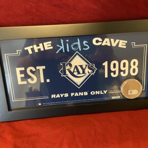 Tampa Bay Ray’s “KIDS CAVE” Framed Game Used MLB Authenticated Dirt by Steiner
