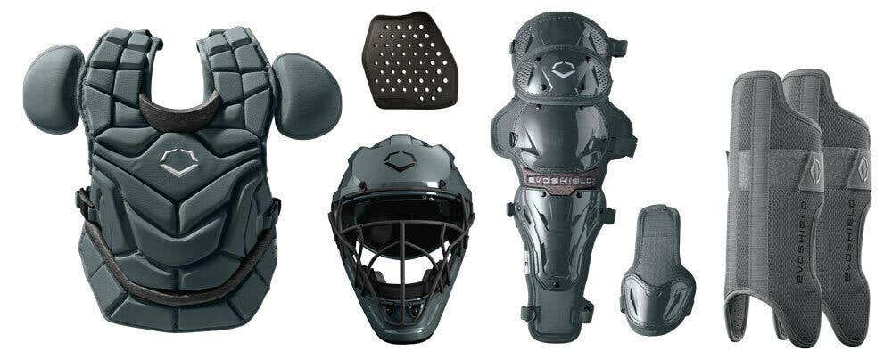 Evoshield Pro-SRZ Adult 15+ Baseball Catchers Gear Set - Charcoal