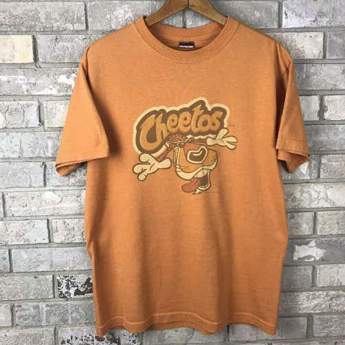 TNT Cheetos 2000’s Big Logo Print Snack Tee Vintage T-Shirt Orange Medium M Vtg