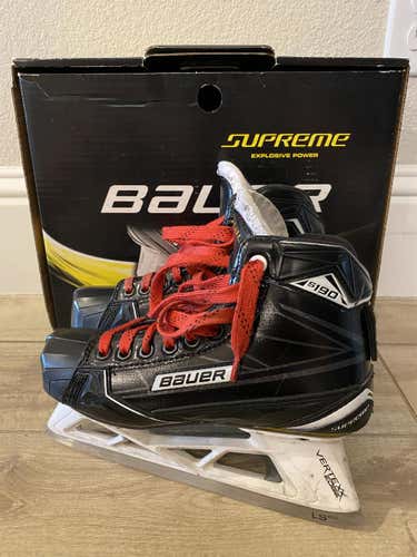 Used Junior Bauer supreme s190 Goalie Skates Extra Wide Width Size 4.5