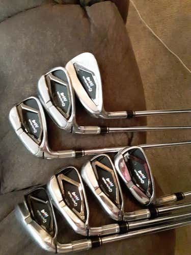 Used Men's TaylorMade Left Hand M4 Iron Set Regular Flex Steel Shaft