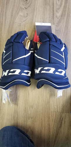 Navy blue New Senior CCM Jetspeed FT350 Gloves 13"