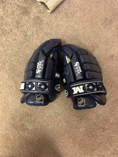 Blue Senior CCM Super Tacks 14" Pro Stock Gloves