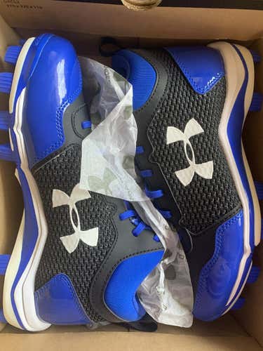 Brand New UA Heater Mid TPU Jr. - Royal Blue/Black - Size 6Y