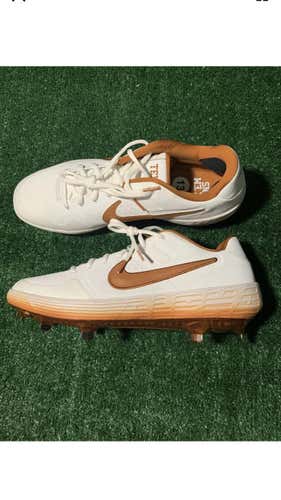 Nike College Issue (Sz 13) Texas Longhorns Alpha Huarache Elite 2 Low Metal Cleats