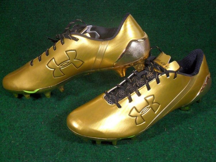 NEW Mens Under Armour Spotlight Suede MC Football/Lacrosse Cleats Yellow Sz 9 M 