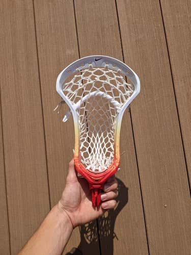 New Nike CEO 2 Dyed, Cheap Shipping! Lax Lacrosse head Meshdynasty 7d mesh custom dye red yellow