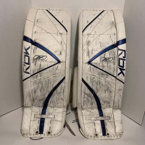 33”+1 Premier Series White/Blue Senior Pro Stock Goalie Full Set