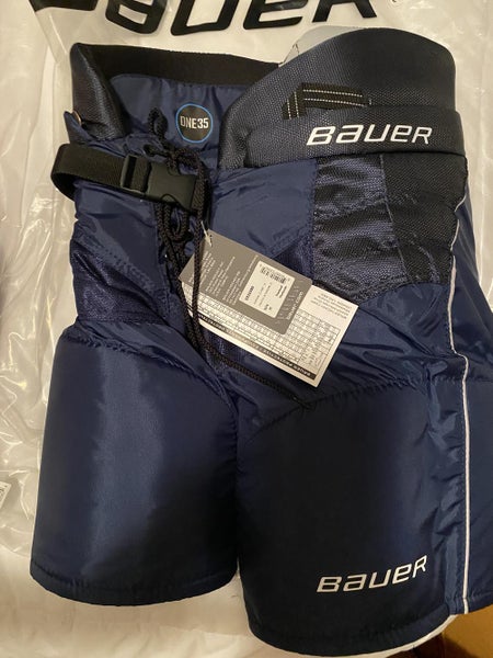 New Navy Junior Large Bauer Supreme One35 Hockey Pants
