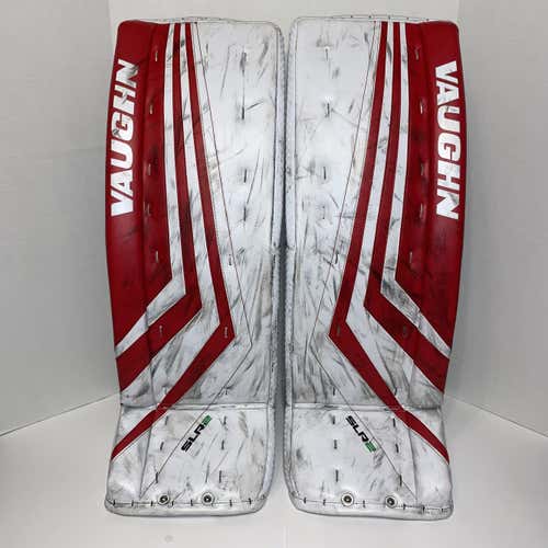 33"+2 Vaughn Ventus SLR2 Pro Red/White Senior Goalie Leg Pads
