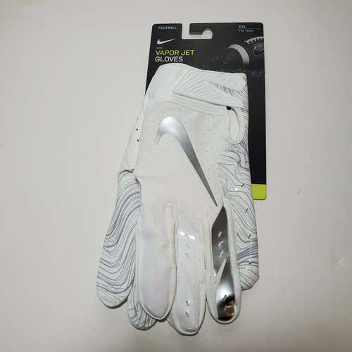 New Nike Vapor Jet Gloves football S/small gf0651-979 white/silver