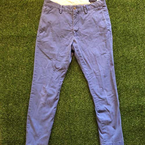 Mens 30w Polo Ralph Lauren Khaki Chino Pants Blue