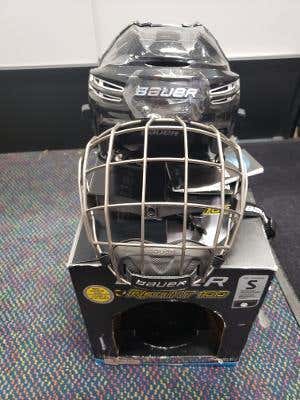Black New Small Bauer Re-Akt 100 Helmet