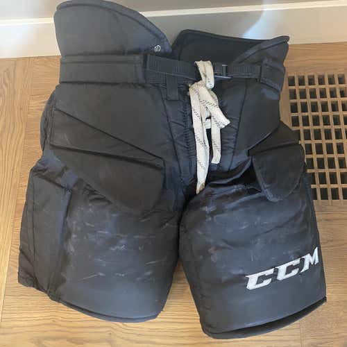 Black Senior Large CCM HPG Pro Stock Hockey Goalie Pants