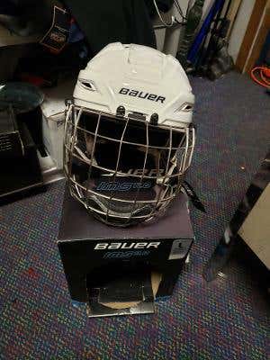 White New Large Bauer IMS 11.0 Helmet
