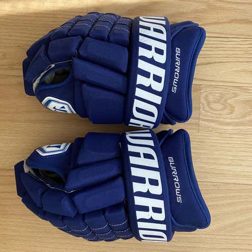 Blue Senior Warrior Franchise 14" Pro Stock Gloves Alex Burrows Pro Stock