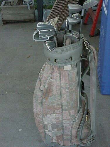 EXCEL LADY FULL SET ALL MATCHING GOLF CLUBS 3 WOODS 9 IRONS CART BAG PUTTER  ls