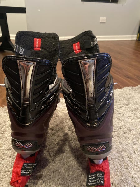 Used Senior Bauer X60 Hockey Skates Regular Width Pro Stock Size 8.5