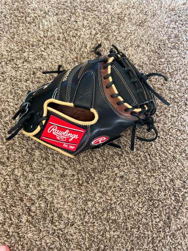 Black High School/College Catcher's Heart of the Hide 33" Baseball Glove
