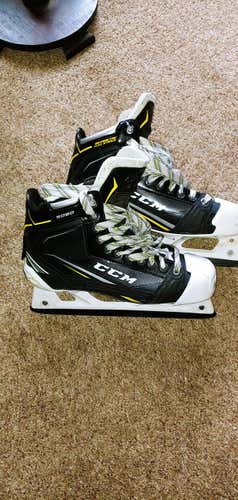 Used Senior CCM Tacks Hockey Goalie Skates Regular Width Size 10.5