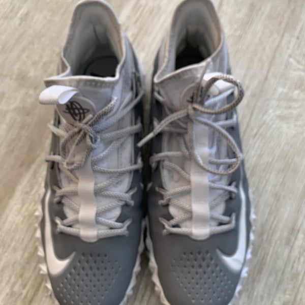 NIKE ALPHA HUARACHE 6 ELITE TURF LAX-WHITE-GRAY