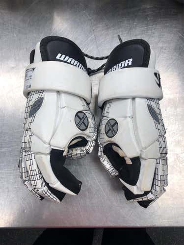White Used Player's Warrior 12" Lacrosse Gloves