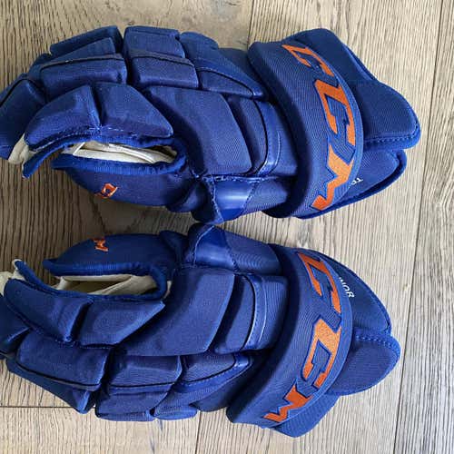 New Blue Senior CCM HG10KX 15" Pro Stock Gloves