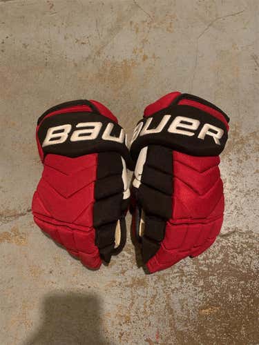 Red Senior Bauer Supreme TotalOne NXG 13" Pro Stock Gloves