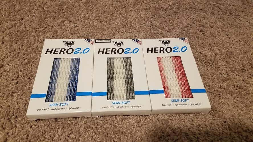 ECD Lacrosse ZONE ZoneTech RED GREY BLUE Mesh LOT NEW